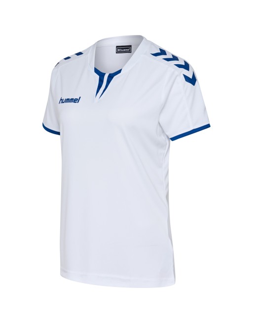 CORE WOMENS SS JERSEY / Krageneinsatz und Ärmelbündchen in Kontrastfarben