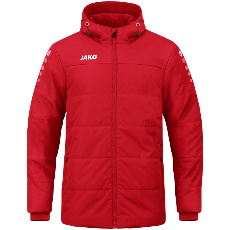Coachjacke Team mit Kapuze / Polyester-Ribstop